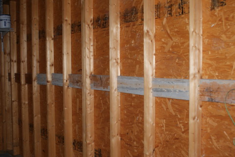 blocking plywood edges in charleston home